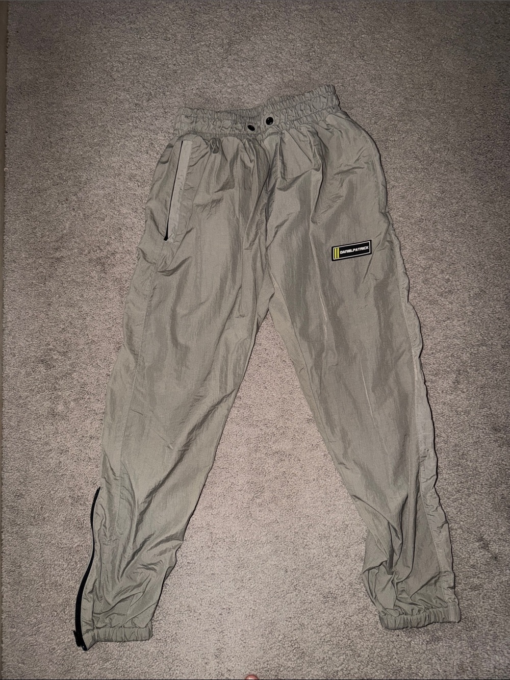 Light Gray Men’s Jogger Pants with Elastic Waist